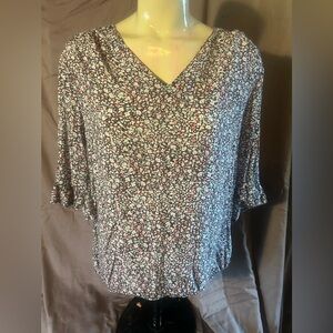 RACHEL Rachel Roy Multicolor Floral Blouse